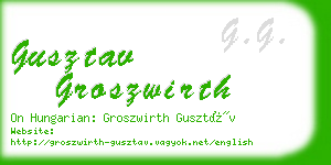 gusztav groszwirth business card